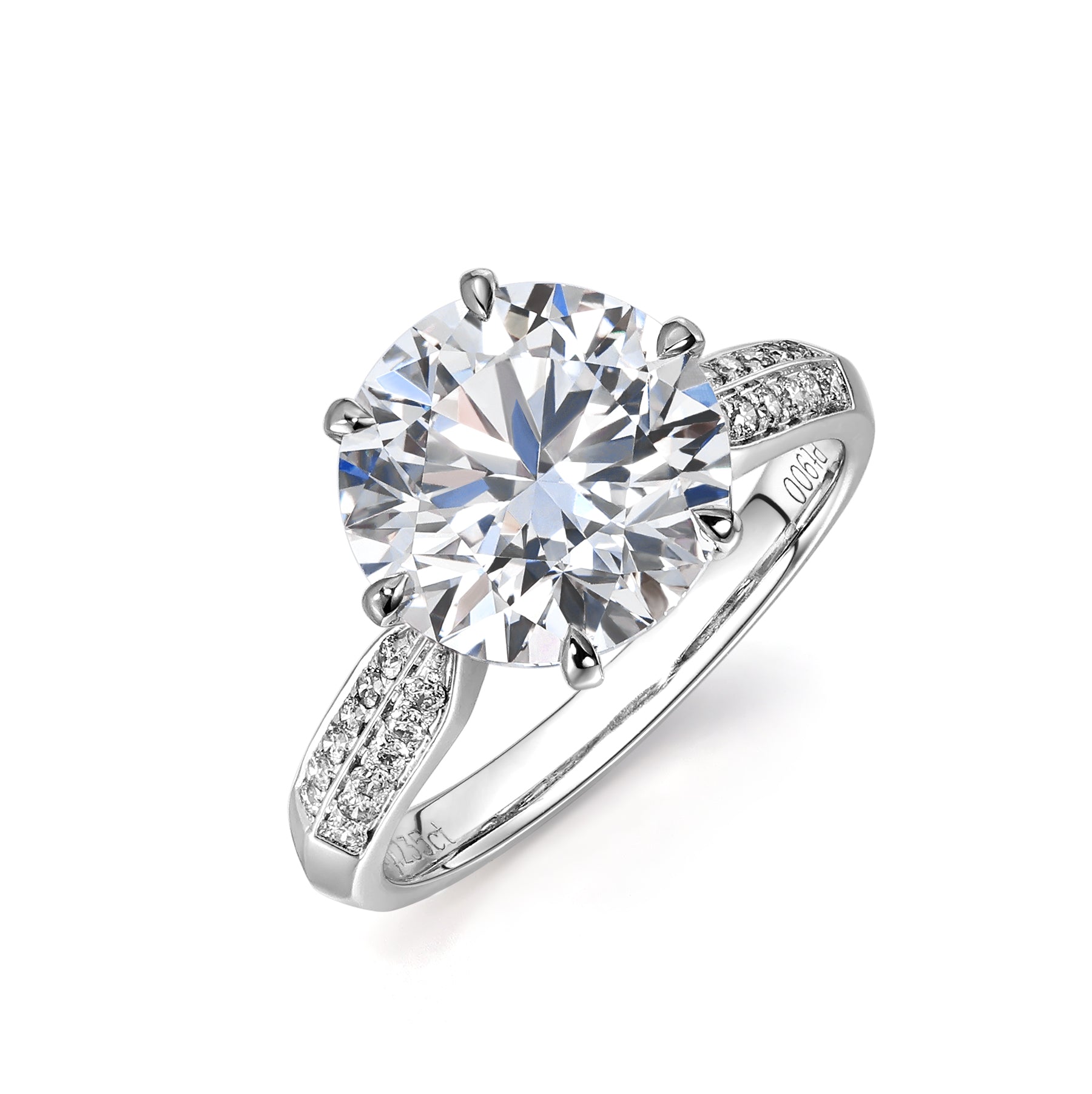 Round Cut White Diamond Ring