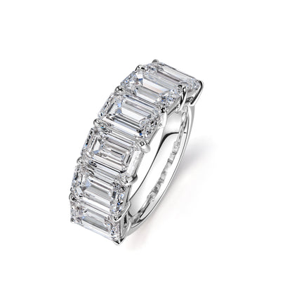 Emerald Cut White Diamond Eternity Ring