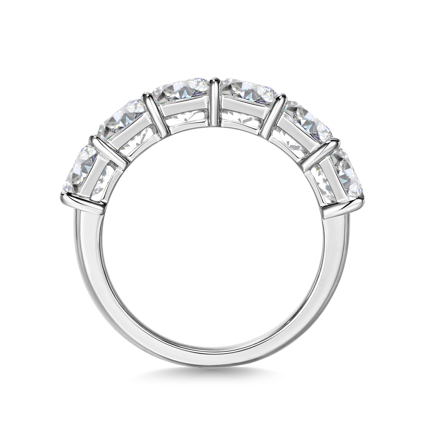 Emerald Cut White Diamond Eternity Ring