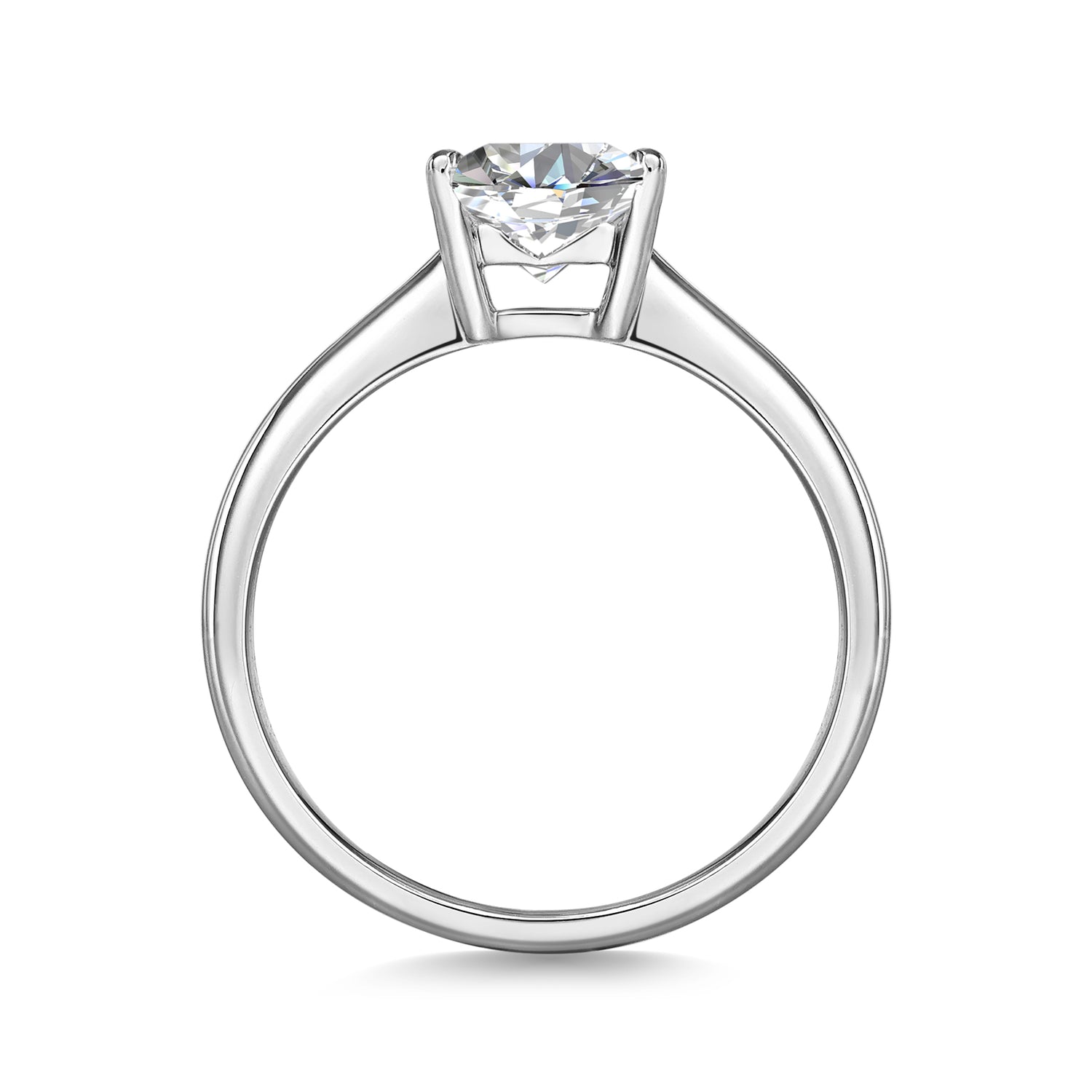 Radiant Cut White Diamond Ring