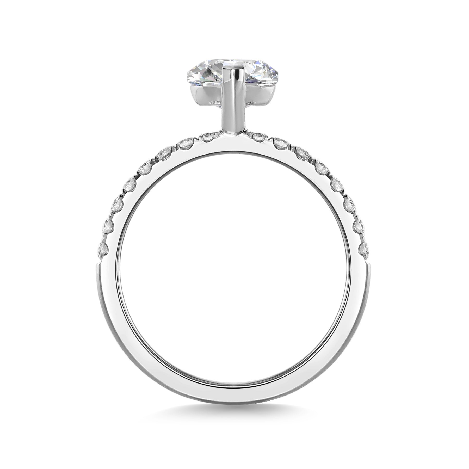 Marquise Cut White Diamond Ring