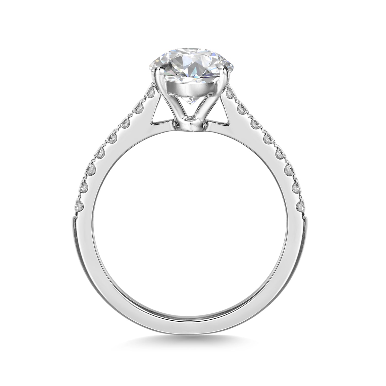 Oval Cut White Diamond Ring