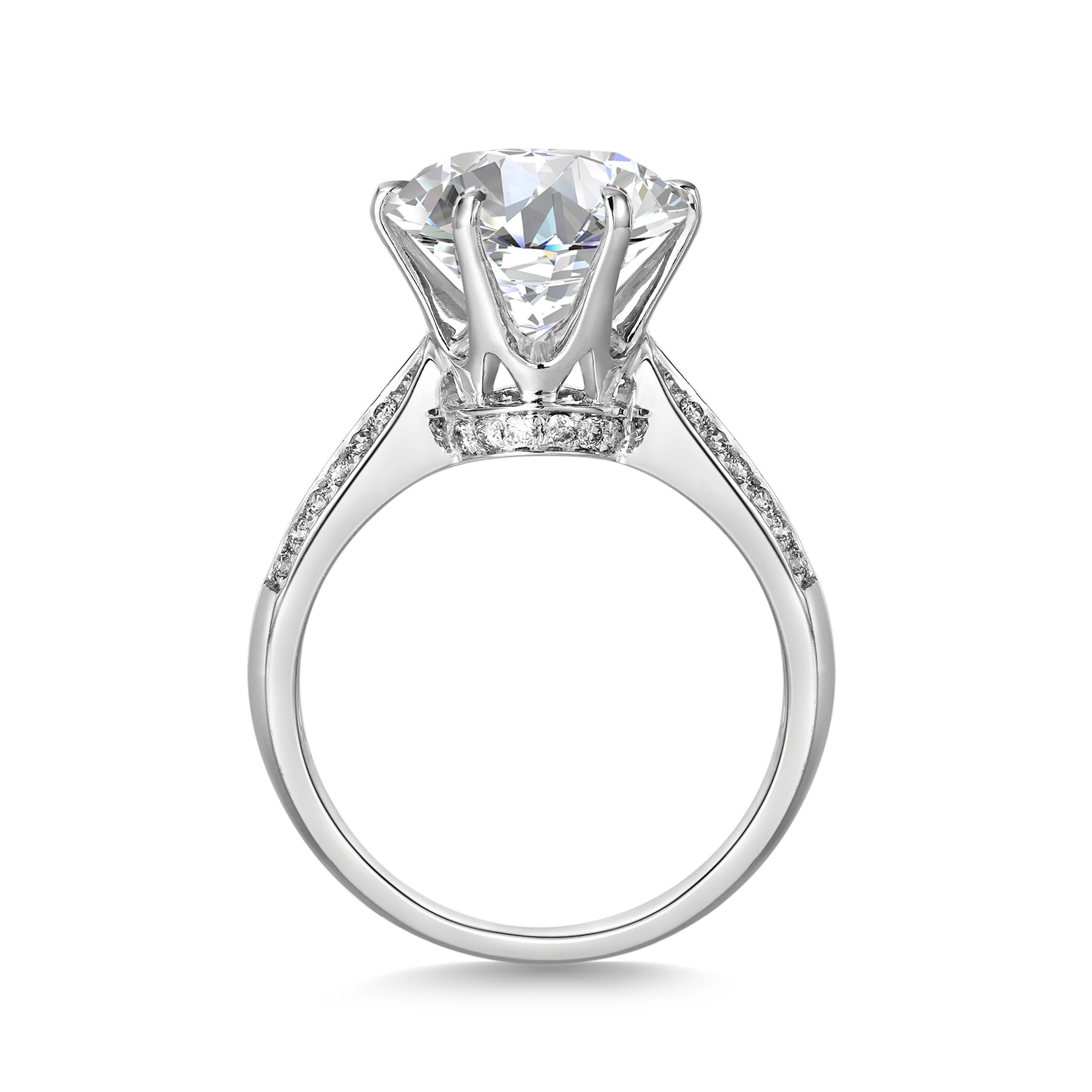 Round Cut White Diamond Ring