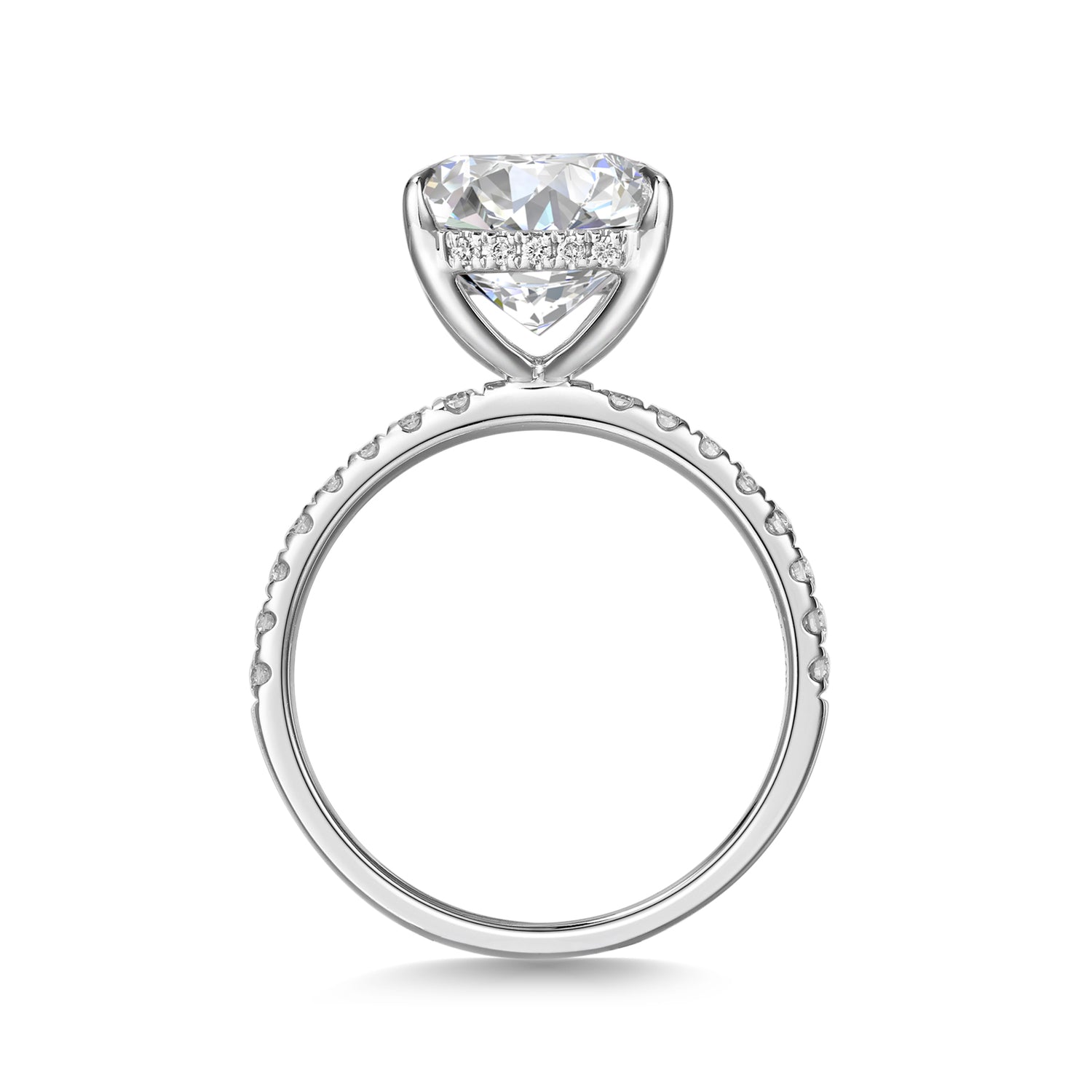 Radiant Cut White Diamond Ring