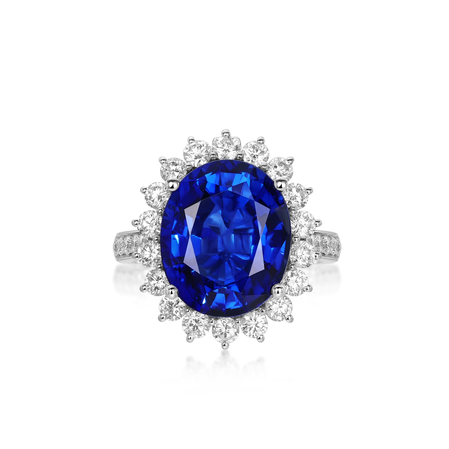 Oval Cut Blue Sapphire Ring