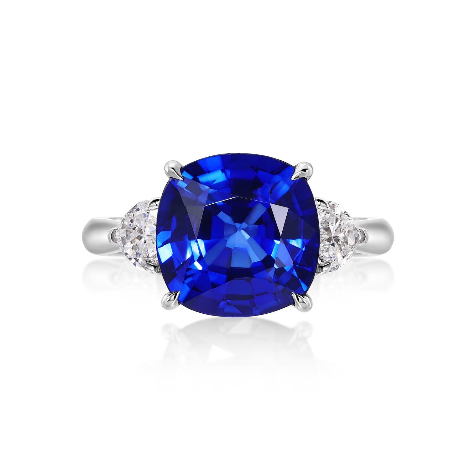 Cushion Cut Blue Sapphire Ring