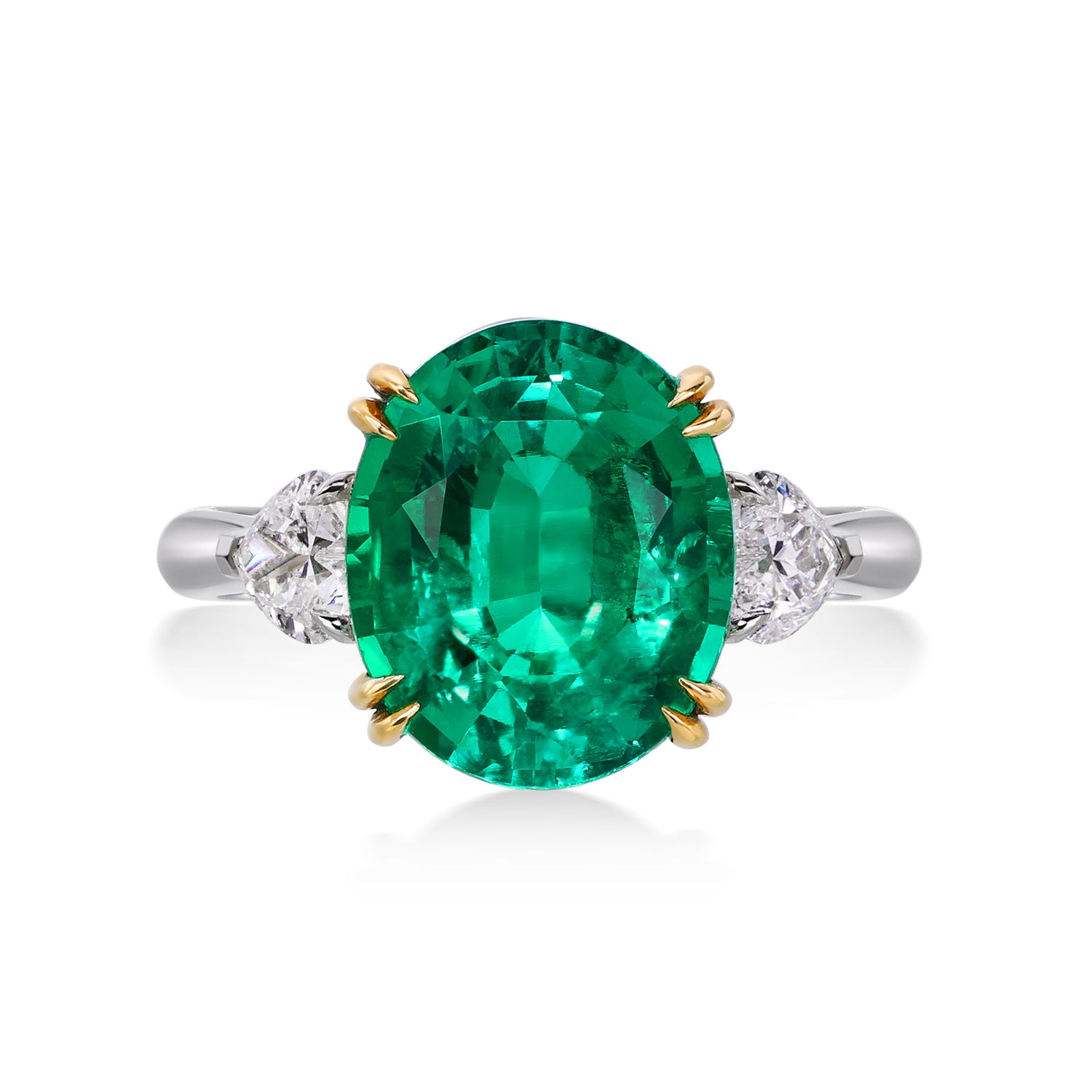 Oval Cut Green Emerald RING