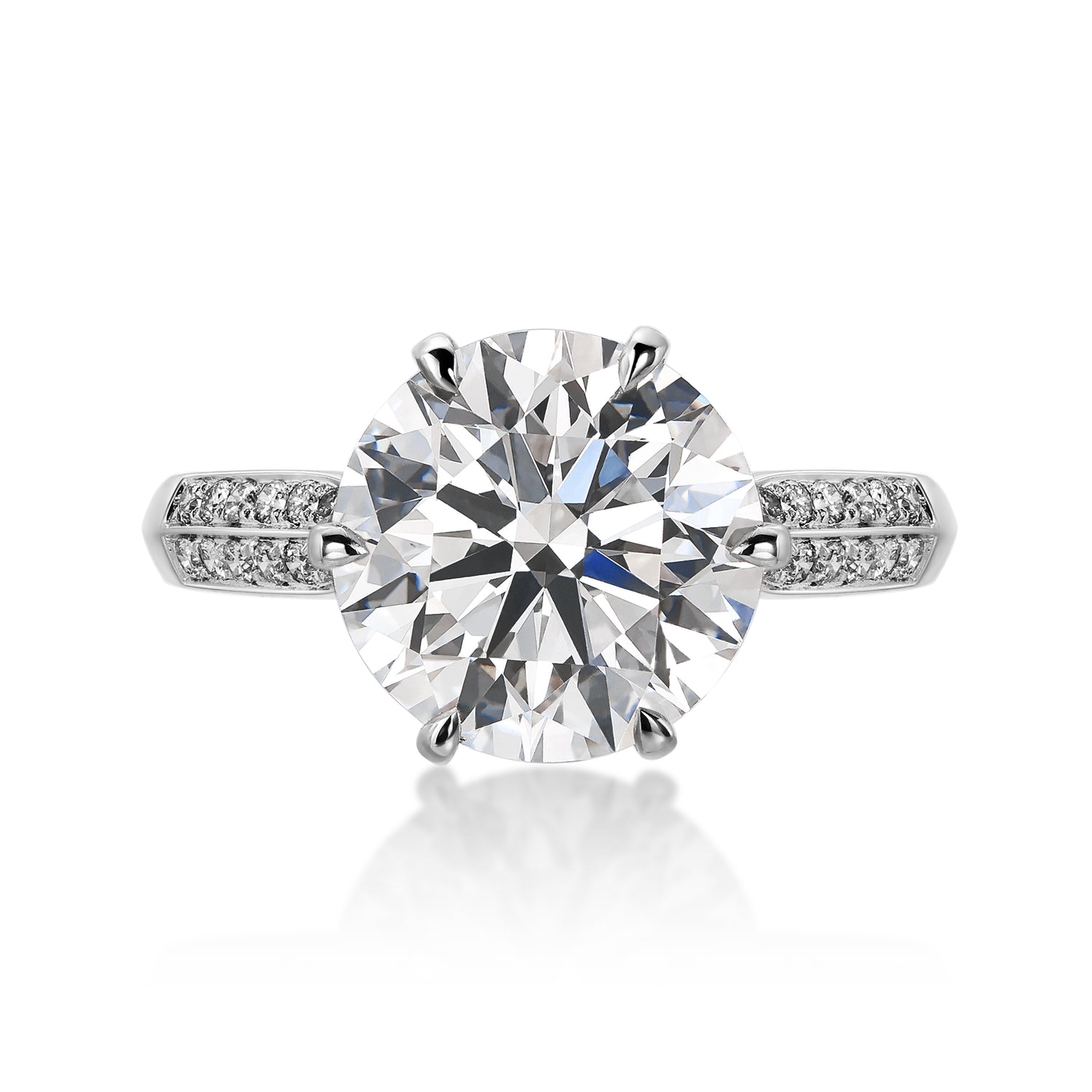 Round Cut White Diamond Ring