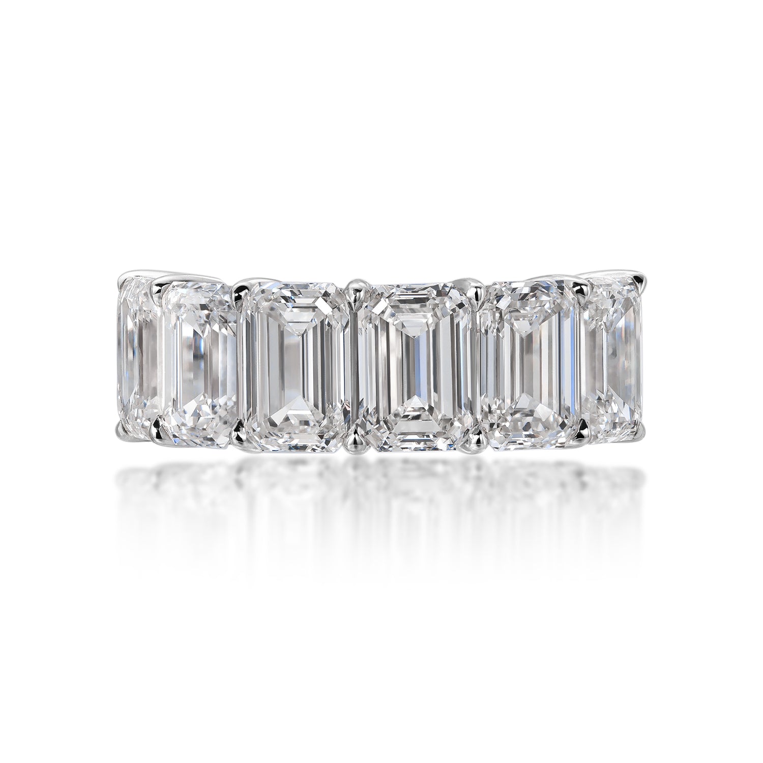 Emerald Cut White Diamond Eternity Ring