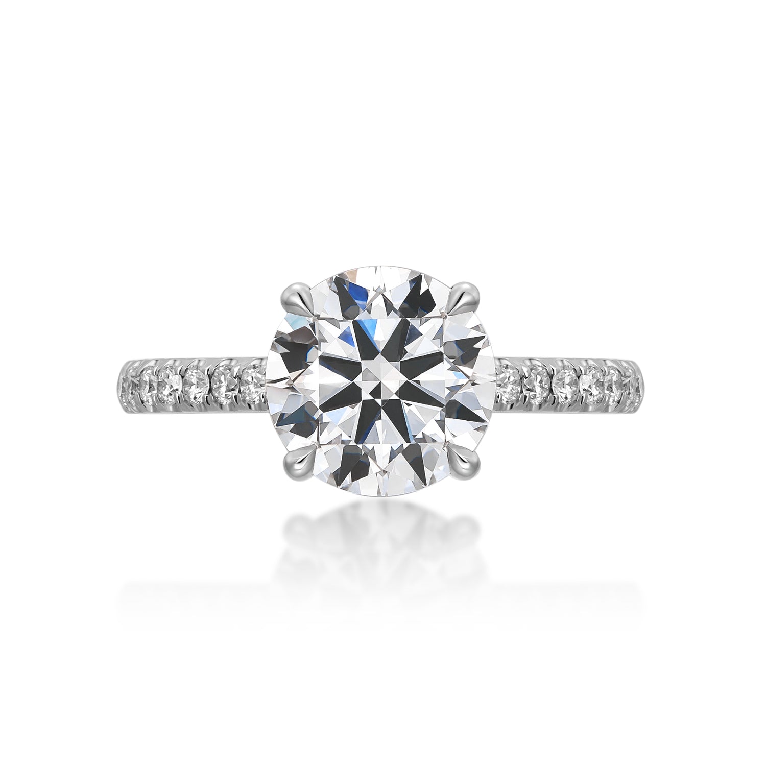 Round Cut White Diamond Ring