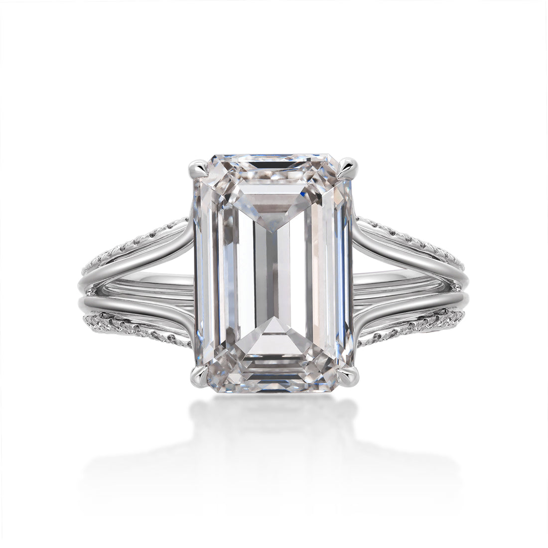 Emerald Cut White Diamond Ring