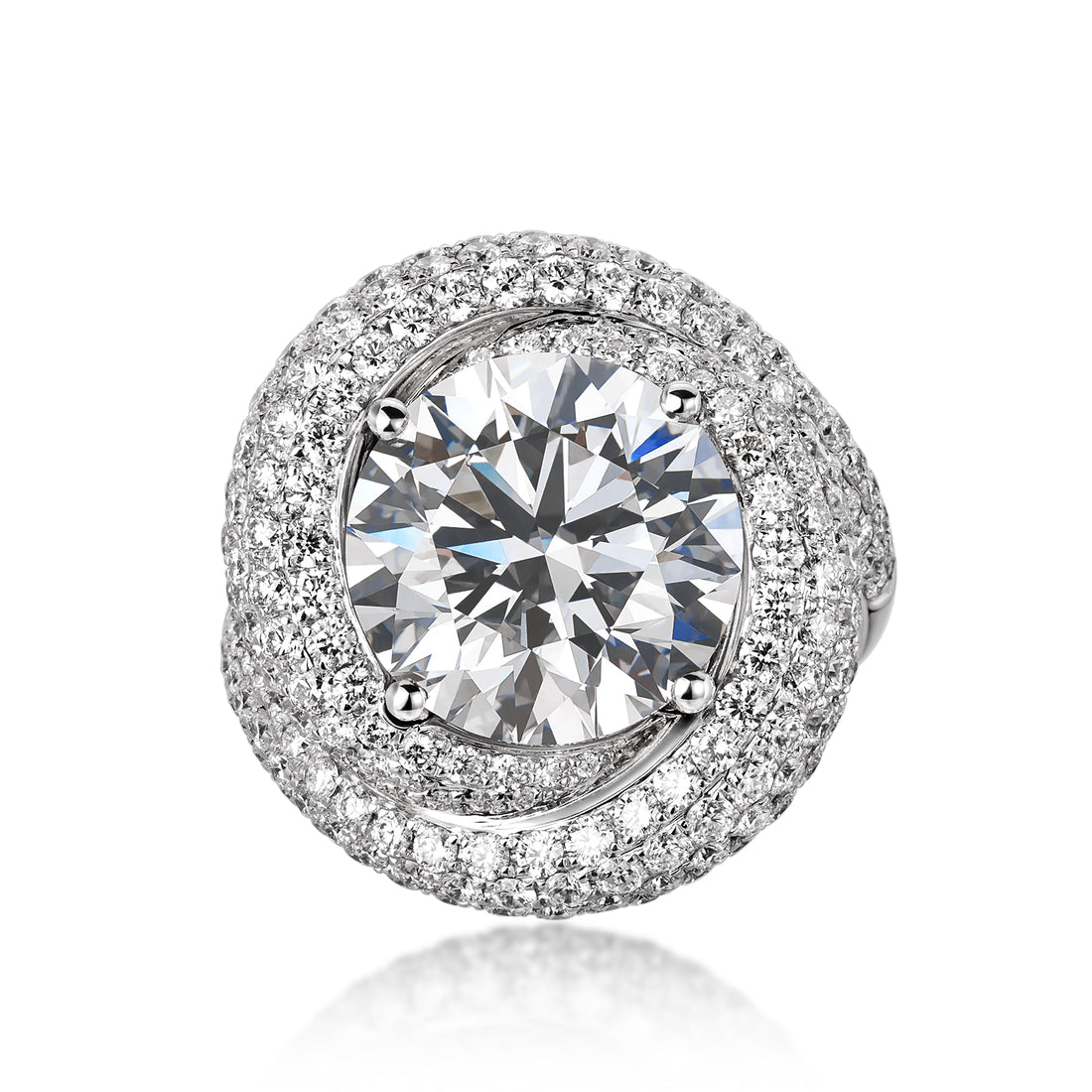 Round Cut White Diamond Ring