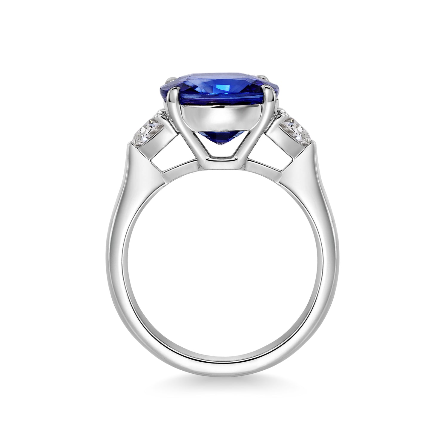 Cushion Cut Blue Sapphire Ring