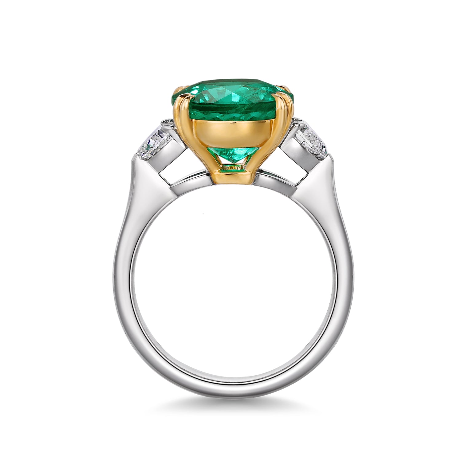 Oval Cut Green Emerald RING