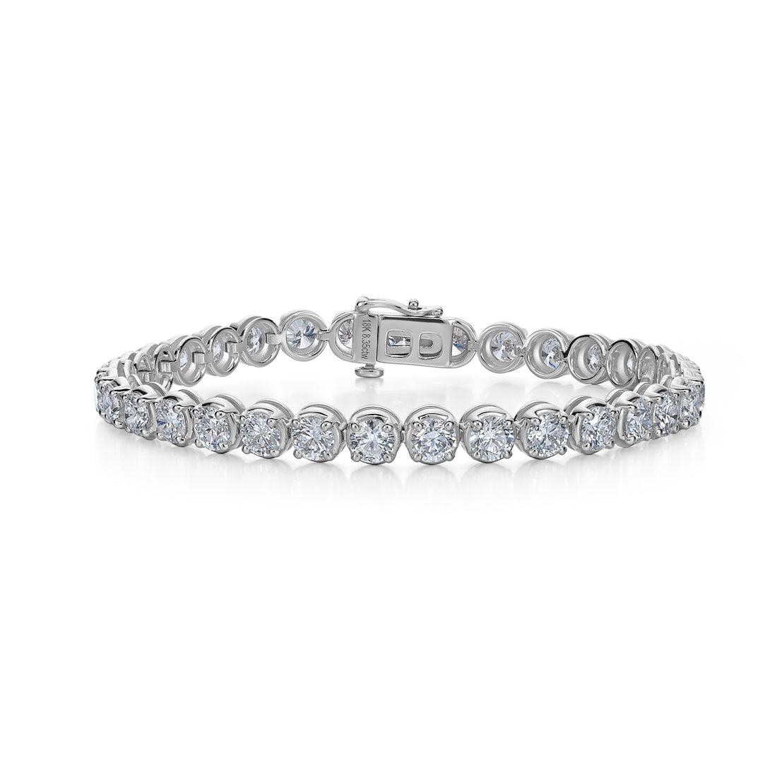 Round Cut White Diamond Bracelet