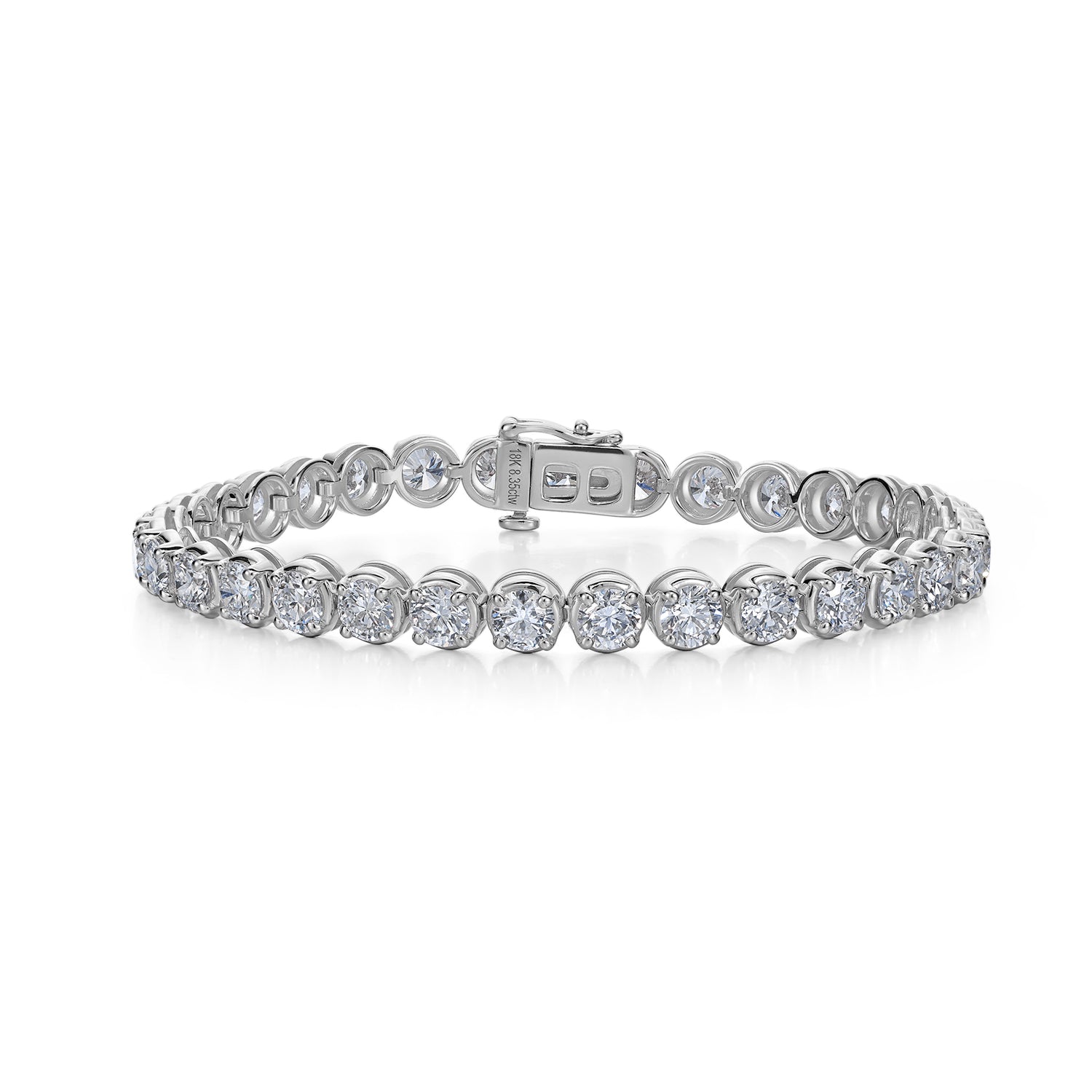 Round Cut White Diamond Bracelet