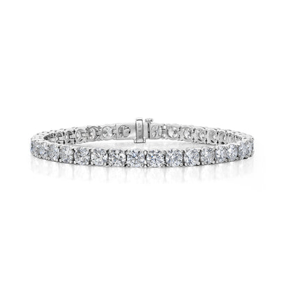 Round Cut White Diamond Bracelet