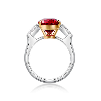 Pear Cut Red Ruby Ring