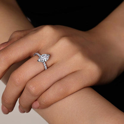 Marquise Cut White Diamond Ring