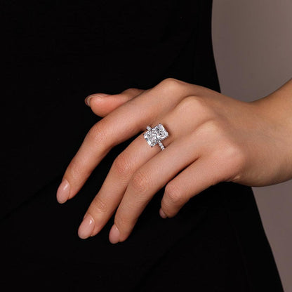 Radiant Cut White Diamond Ring