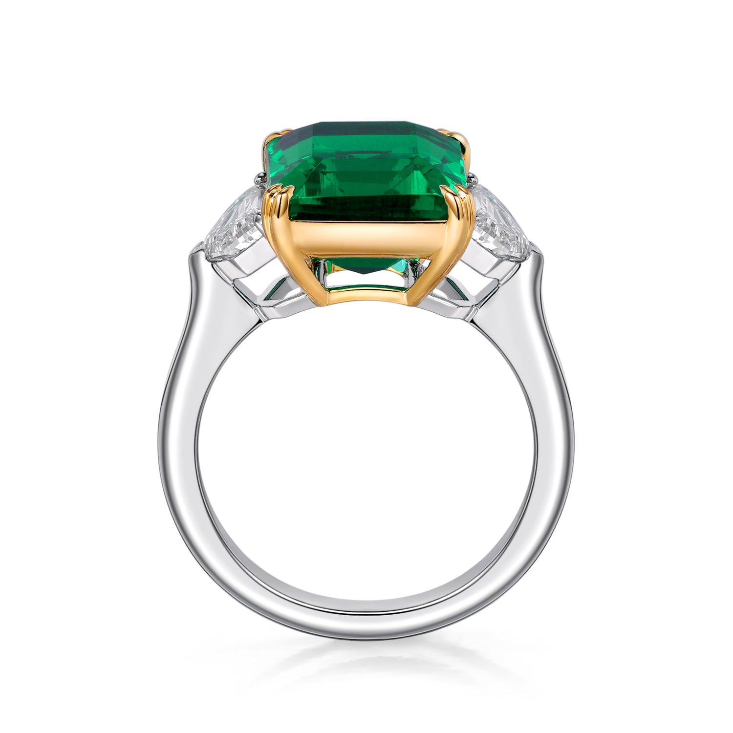 Emerald Cut Green Emerald Ring