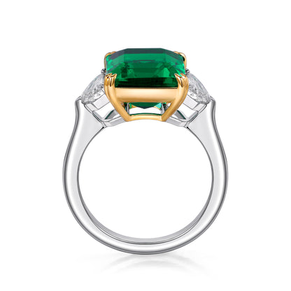 Emerald Cut Green Emerald Ring