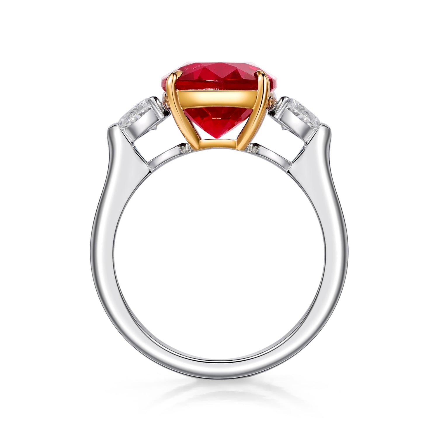 Oval Cut Red Ruby Ring