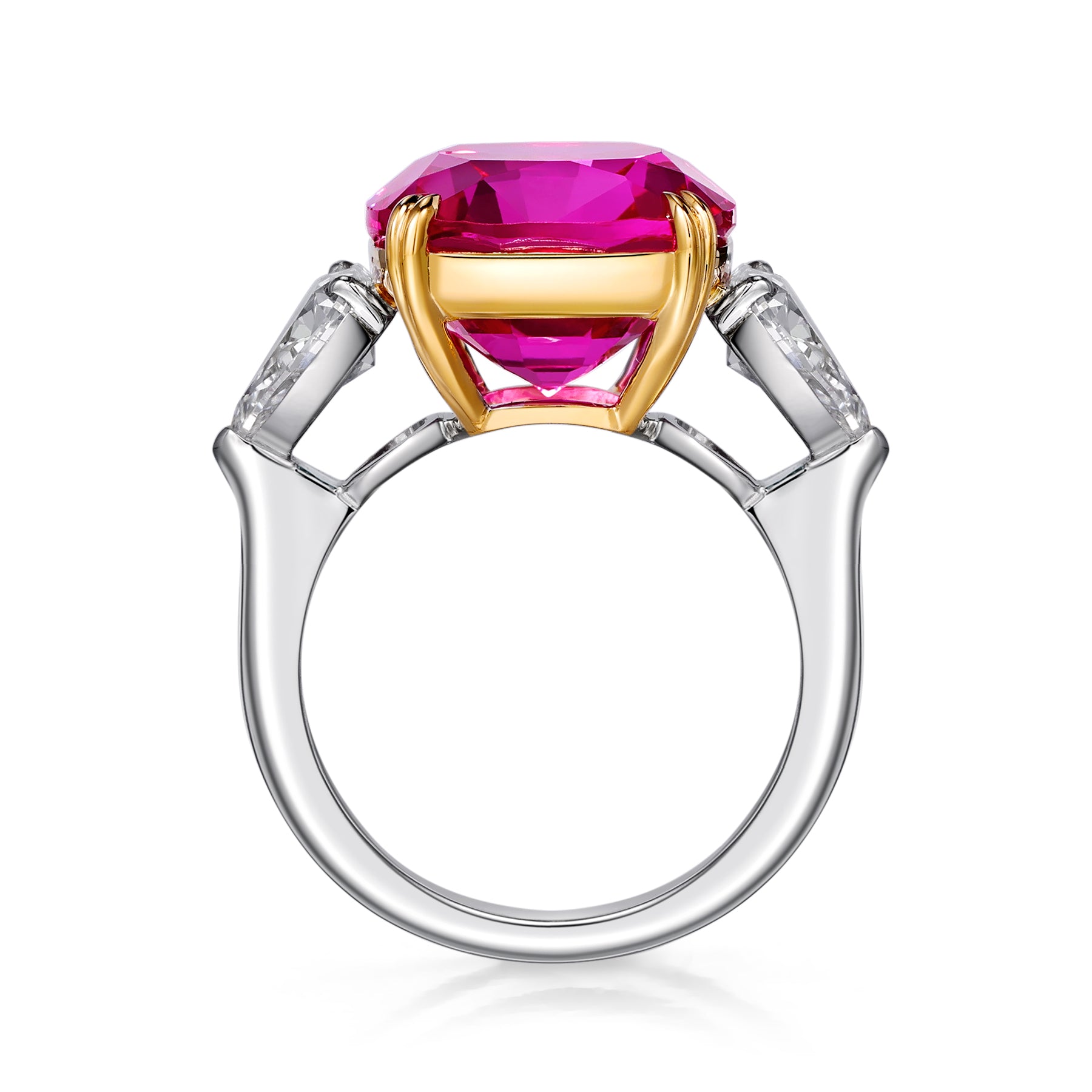 Cushion Cut Pink Sapphire Ring