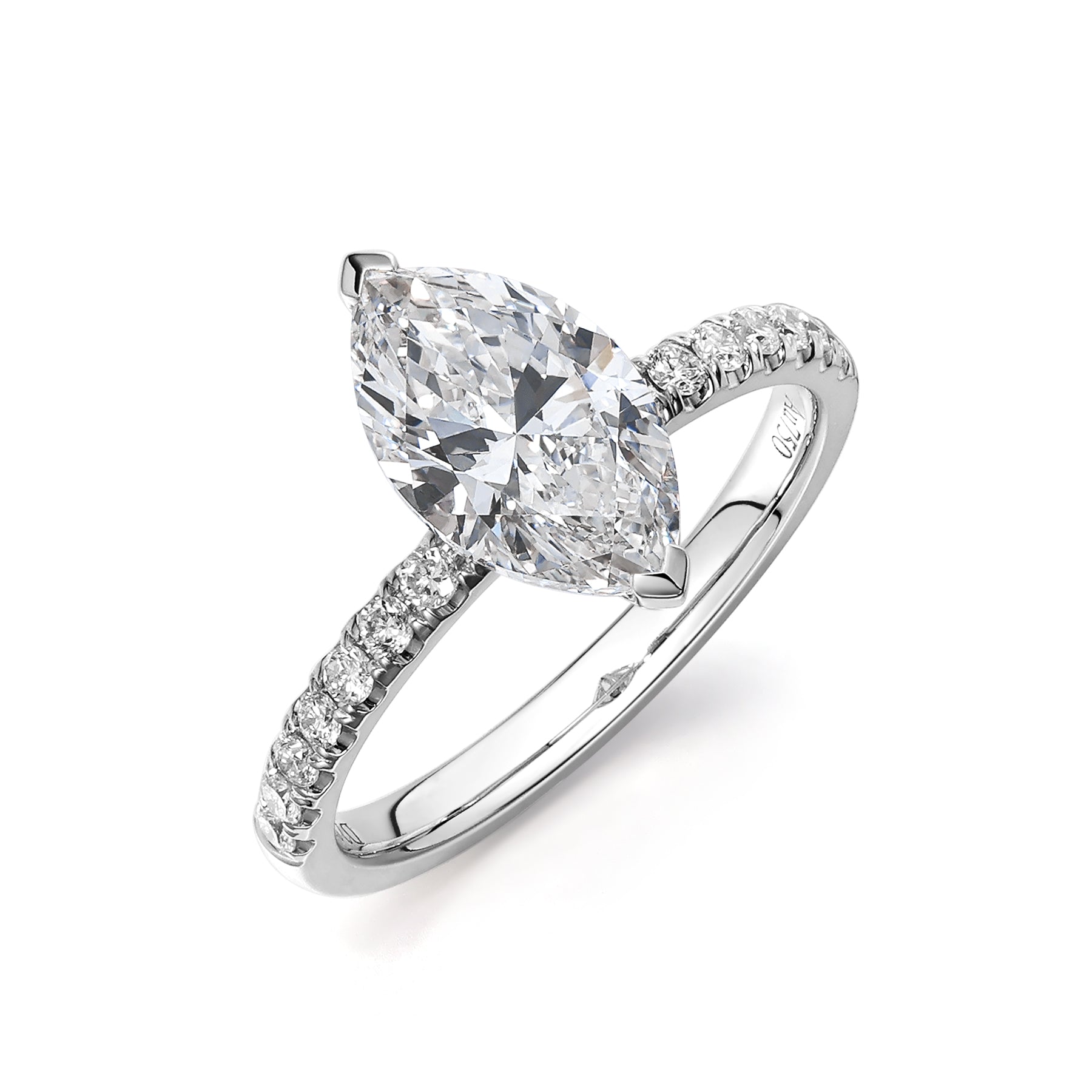 Marquise Cut White Diamond Ring