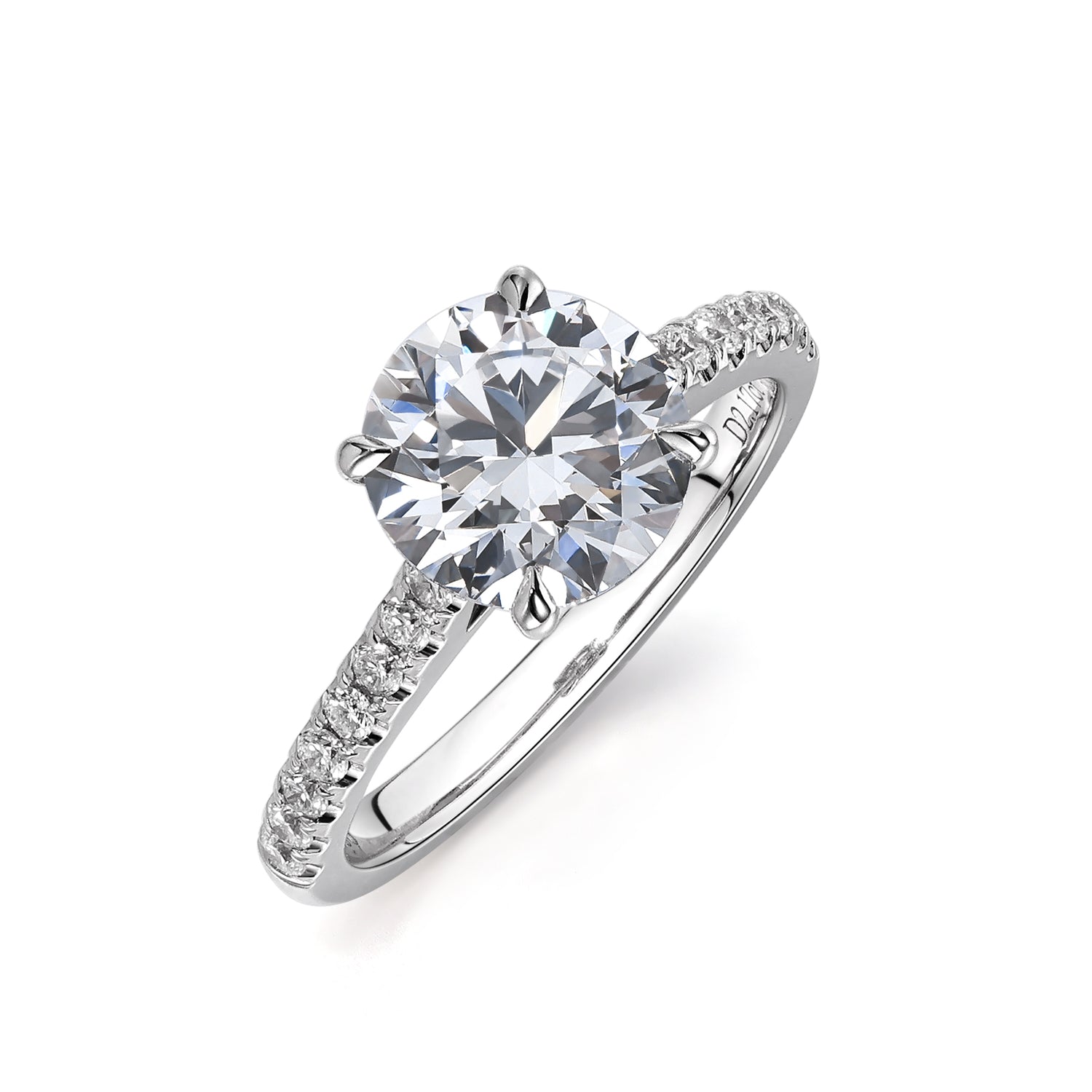 Round Cut White Diamond Ring